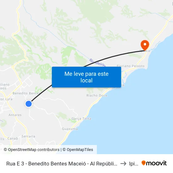 Rua E 3 - Benedito Bentes Maceió - Al República Federativa Do Brasil to Ipioca map