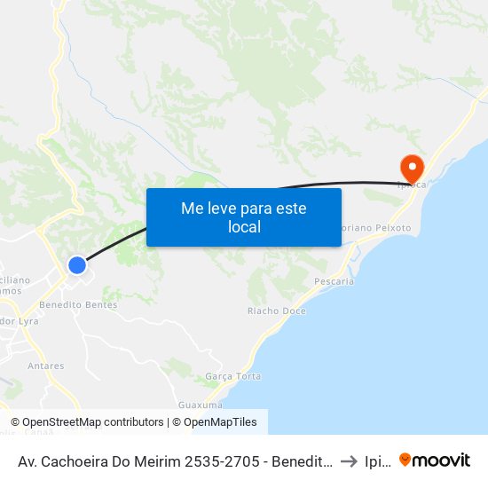 Av. Cachoeira Do Meirim 2535-2705 - Benedito Bentes Maceió - Al Brasil to Ipioca map