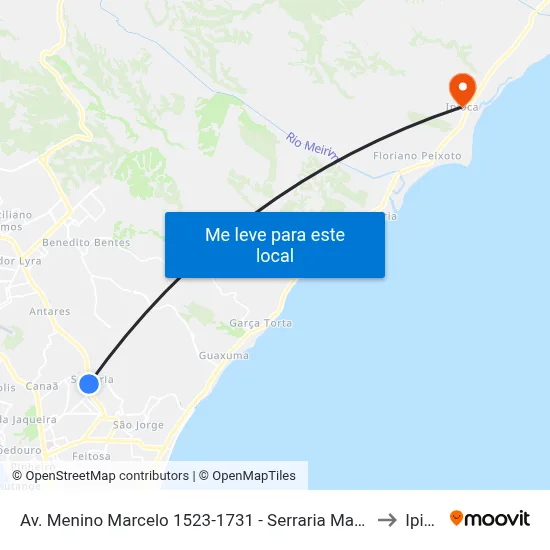 Av. Menino Marcelo 1523-1731 - Serraria Maceió - Al Brazil to Ipioca map