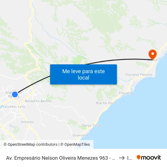 Av. Empresário Nelson Oliveira Menezes 963 - Cidade Universitária Maceió - Al 57073-471 Brasil to Ipioca map