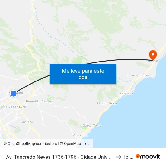 Av. Tancredo Neves 1736-1796 - Cidade Universitária Maceió - Al Brasil to Ipioca map