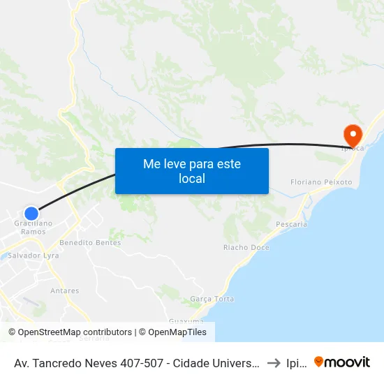 Av. Tancredo Neves 407-507 - Cidade Universitária Maceió - Al Brasil to Ipioca map