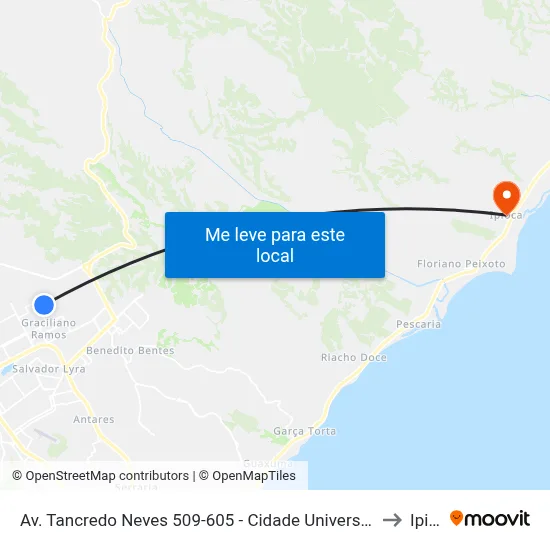 Av. Tancredo Neves 509-605 - Cidade Universitária Maceió - Al Brasil to Ipioca map