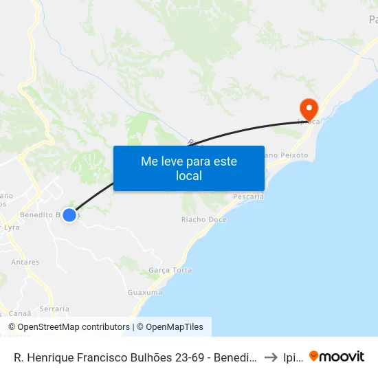R. Henrique Francisco Bulhões 23-69 - Benedito Bentes Maceió - Al Brasil to Ipioca map