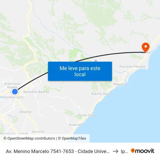 Av. Menino Marcelo 7541-7653 - Cidade Universitária Maceió - Al 57073-470 Brasil to Ipioca map