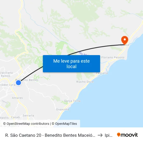R. São Caetano 20 - Benedito Bentes Maceió - Al Brasil to Ipioca map