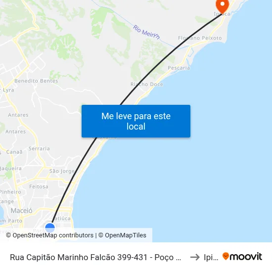 Rua Capitão Marinho Falcão 399-431 - Poço Maceió - Al 57025-260 Brasil to Ipioca map