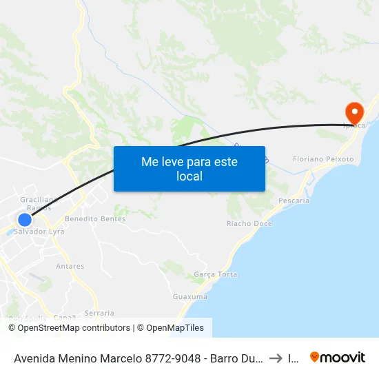 Avenida Menino Marcelo 8772-9048 - Barro Duro Maceió - Al República Federativa Do Brasil to Ipioca map
