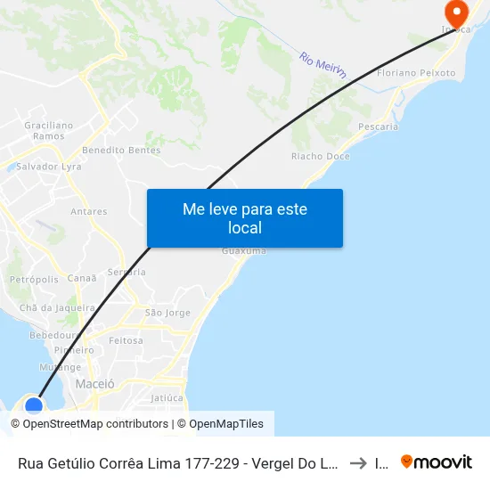 Rua Getúlio Corrêa Lima 177-229 - Vergel Do Lago Maceió - Al 57015-340 República Federativa Do Brasil to Ipioca map