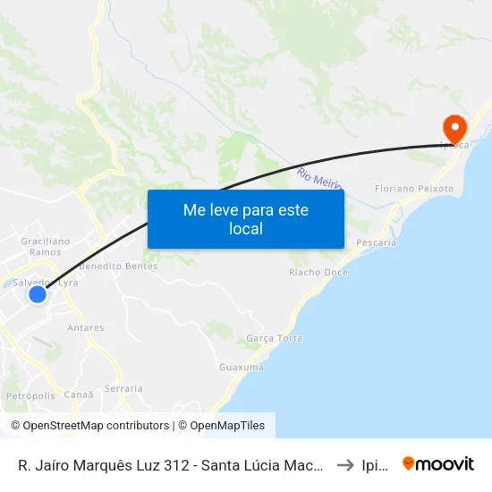 R. Jaíro Marquês Luz 312 - Santa Lúcia Maceió - Al Brasil to Ipioca map