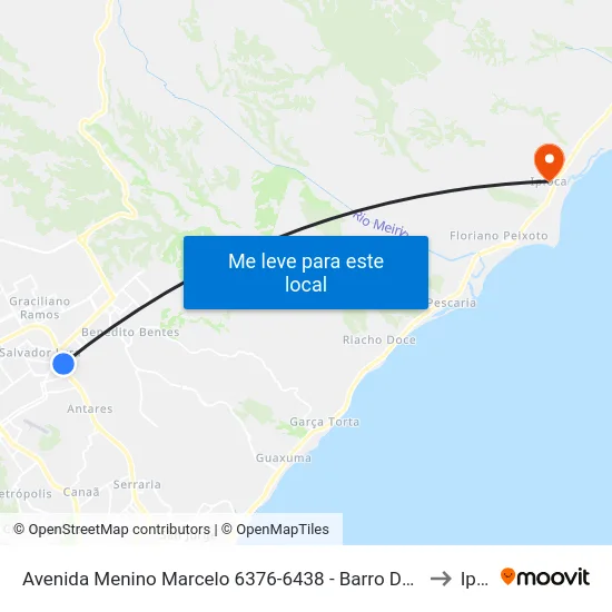 Avenida Menino Marcelo 6376-6438 - Barro Duro Maceió - Al 57081-385 Brasil to Ipioca map