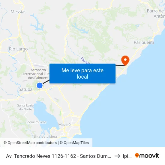 Av. Tancredo Neves 1126-1162 - Santos Dumont Maceió - Al Brasil to Ipioca map