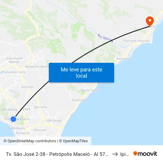 Tv. São José 2-38 - Petrópolis Maceió - Al 57062-770 Brasil to Ipioca map