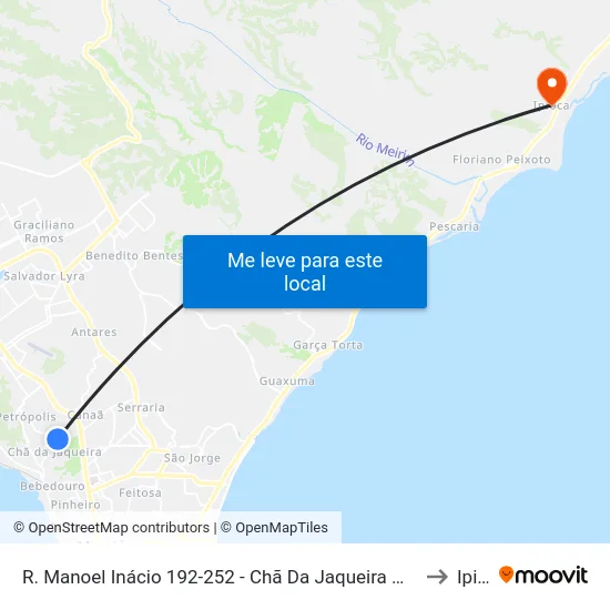 R. Manoel Inácio 192-252 - Chã Da Jaqueira Maceió - Al 57018-560 Brasil to Ipioca map