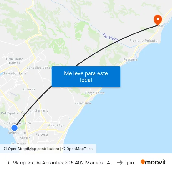 R. Marquês De Abrantes 206-402 Maceió - Al Brasil to Ipioca map