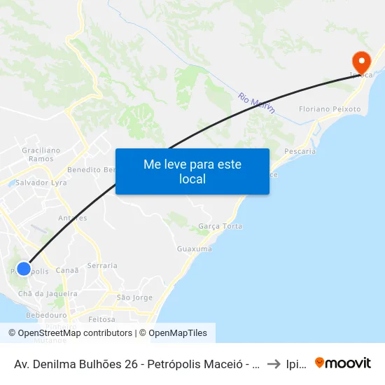 Av. Denilma Bulhões 26 - Petrópolis Maceió - Al 57160-000 Brasil to Ipioca map