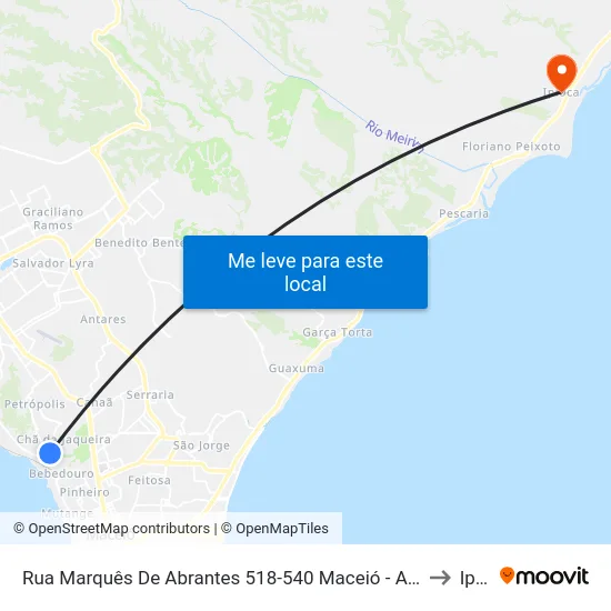Rua Marquês De Abrantes 518-540 Maceió - Al República Federativa Do Brasil to Ipioca map