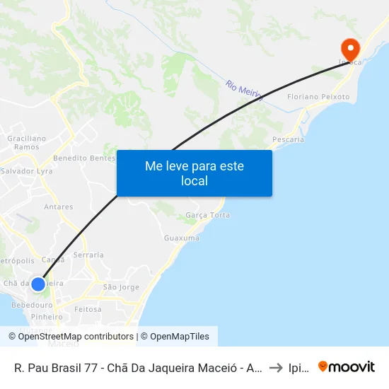 R. Pau Brasil 77 - Chã Da Jaqueira Maceió - Al 57018-542 Brasil to Ipioca map
