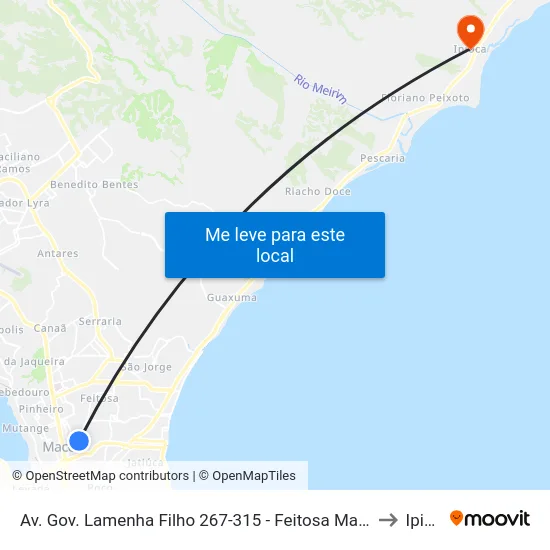 Av. Gov. Lamenha Filho 267-315 - Feitosa Maceió - Al Brasil to Ipioca map