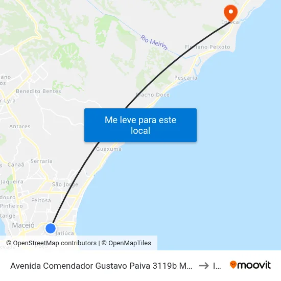 Avenida Comendador Gustavo Paiva 3119b Mangabeiras Maceió - Alagoas 57036 Brasil to Ipioca map