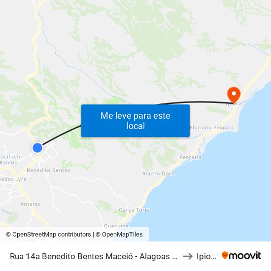 Rua 14a Benedito Bentes Maceió - Alagoas Brasil to Ipioca map
