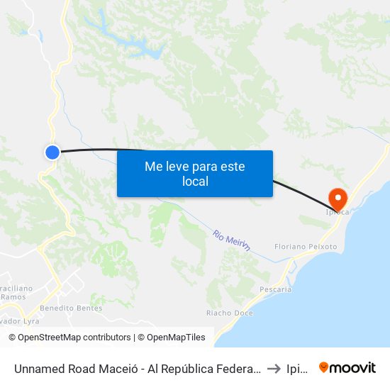 Unnamed Road Maceió - Al República Federativa Do Brasil to Ipioca map