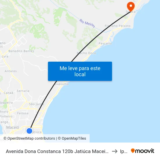 Avenida Dona Constanca 120b Jatiúca Maceió - Alagoas 57036-370 Brasil to Ipioca map