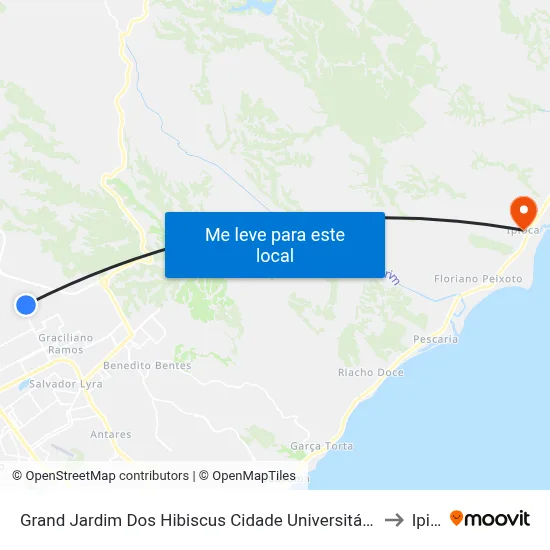 Grand Jardim Dos Hibiscus Cidade Universitária Maceió - Alagoas Brasil to Ipioca map