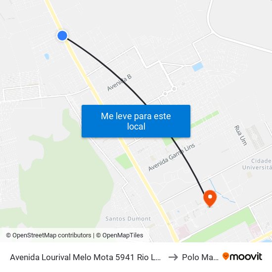 Avenida Lourival Melo Mota 5941 Rio Largo - Alagoas 57100-000 Brasil to Polo Maceió Ead map