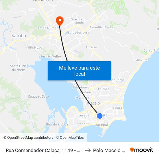 Rua Comendador Calaça, 1149 - Poço to Polo Maceió Ead map