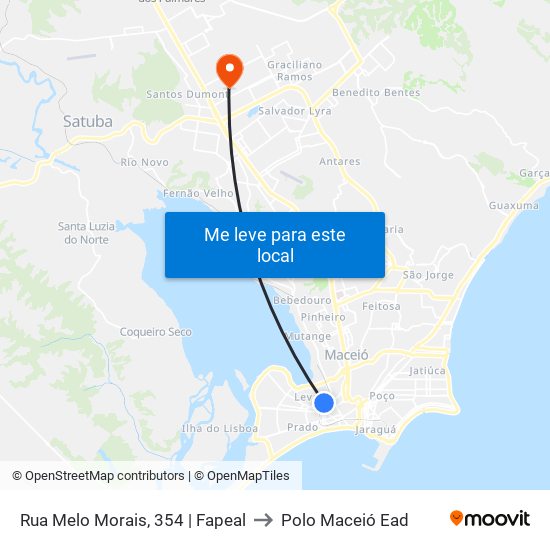 Rua Melo Morais, 354 | Fapeal to Polo Maceió Ead map