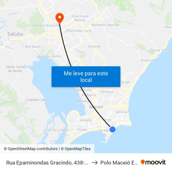 Rua Epaminondas Gracindo, 438-590 to Polo Maceió Ead map