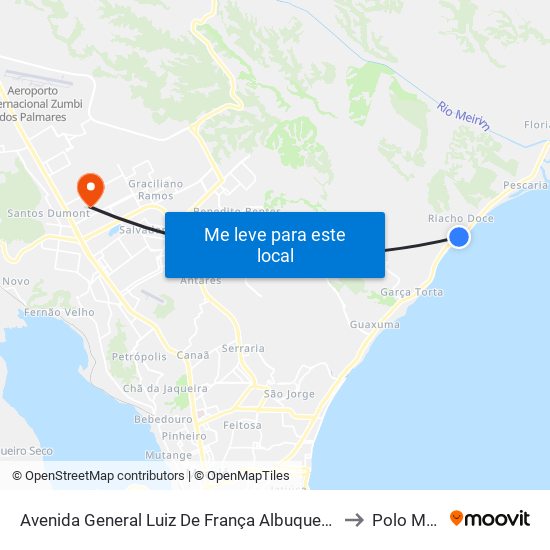 Avenida General Luiz De França Albuquerque, 128 | Mirante (Sentido Maceió) to Polo Maceió Ead map