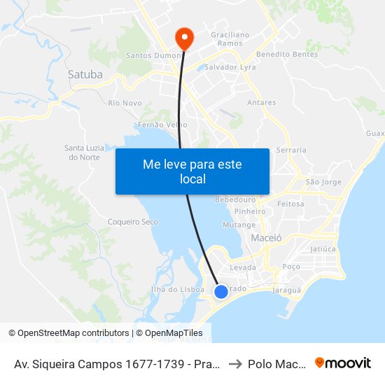 Av. Siqueira Campos 1677-1739 - Prado Maceió - Al Brasil to Polo Maceió Ead map