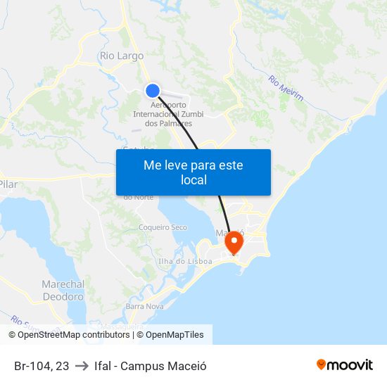 Br-104, 23 to Ifal - Campus Maceió map