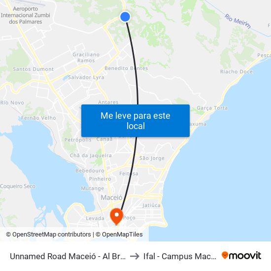 Unnamed Road Maceió - Al Brazil to Ifal - Campus Maceió map