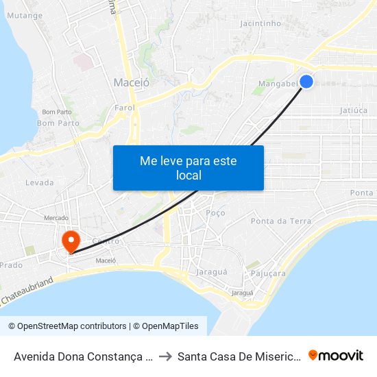 Avenida Dona Constança | Igreja São Lucas to Santa Casa De Misericórdia De Maceió map