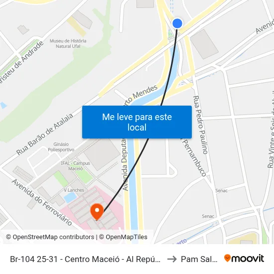 Br-104 25-31 - Centro Maceió - Al República Federativa Do Brasil to Pam Salgadinho map
