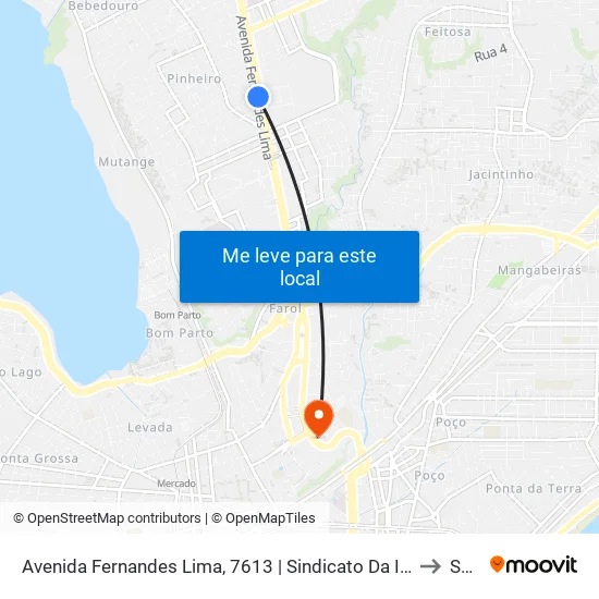 Avenida Fernandes Lima, 7613 | Sindicato Da Indústria E Da Construção Civil to Seune map