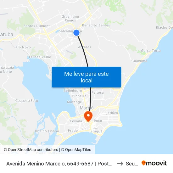 Avenida Menino Marcelo, 6649-6687 | Posto Veloz to Seune map