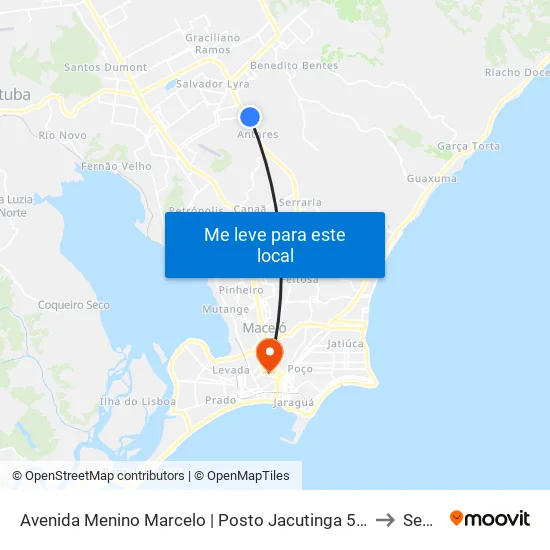 Avenida Menino Marcelo | Posto Jacutinga 5332-5472 to Seune map