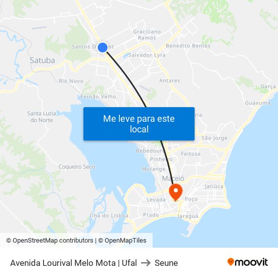Avenida Lourival Melo Mota | Ufal to Seune map