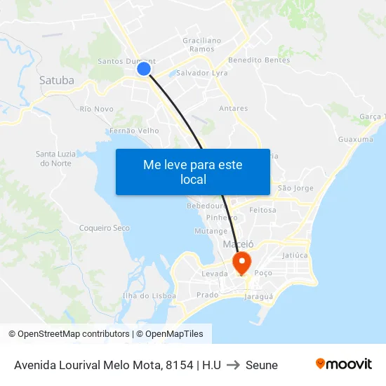 Avenida Lourival Melo Mota, 8154 | H.U to Seune map