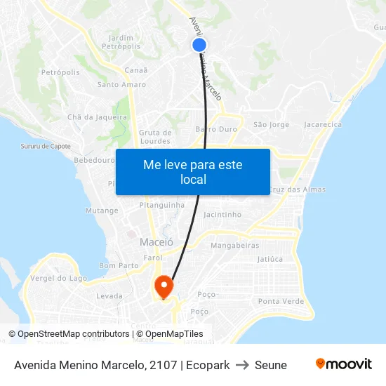 Avenida Menino Marcelo, 2107 | Ecopark to Seune map