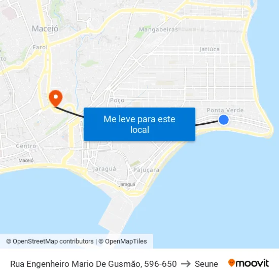 Rua Engenheiro Mario De Gusmão, 596-650 to Seune map