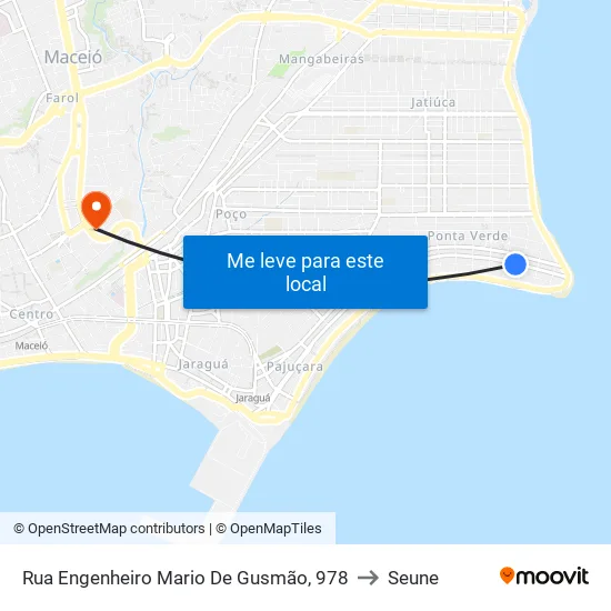 Rua Engenheiro Mario De Gusmão, 978 to Seune map