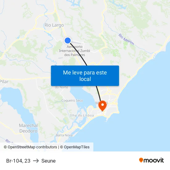 Br-104, 23 to Seune map