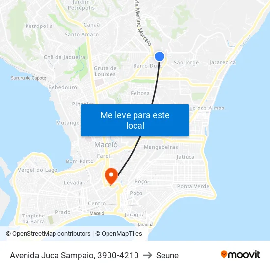 Avenida Juca Sampaio, 3900-4210 to Seune map
