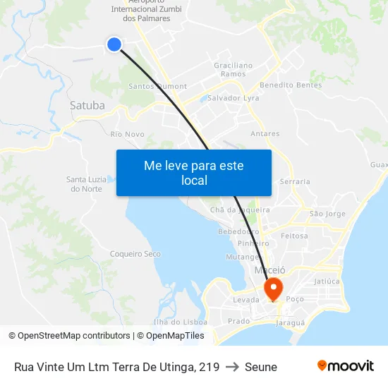 Rua Vinte Um Ltm Terra De Utinga, 219 to Seune map