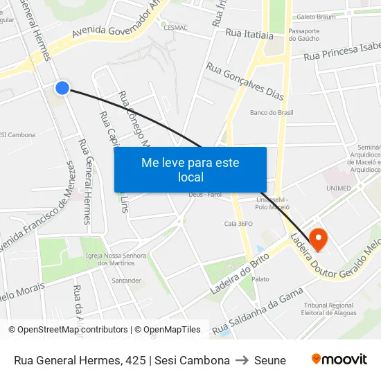 Rua General Hermes, 425 | Sesi Cambona to Seune map